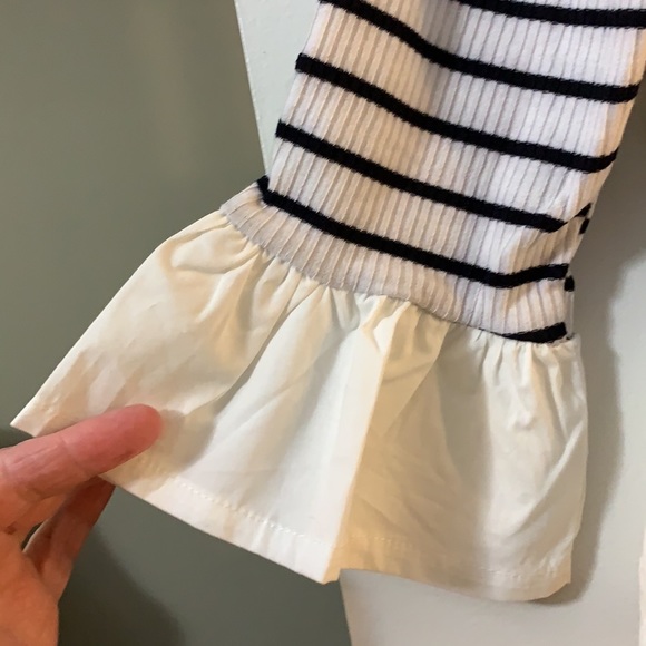 NWT Juniors RAMPAGE Black/White Ruffle Crop Shirt (Medium) - Picture 5 of 6